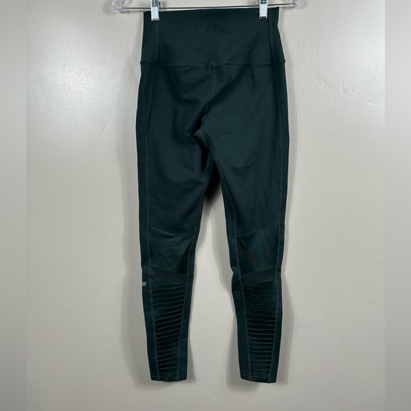 ALO Yoga Women’s Moto High Rise Athletic Leggings Green Size Small - Picture 3 of 6
